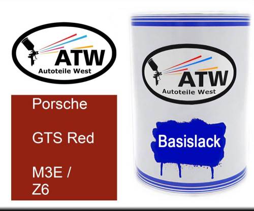 Porsche, GTS Red, M3E / Z6: 500ml Lackdose, von ATW Autoteile West.